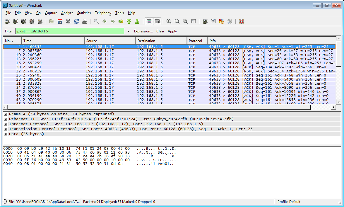 onkyo serial communication protocol